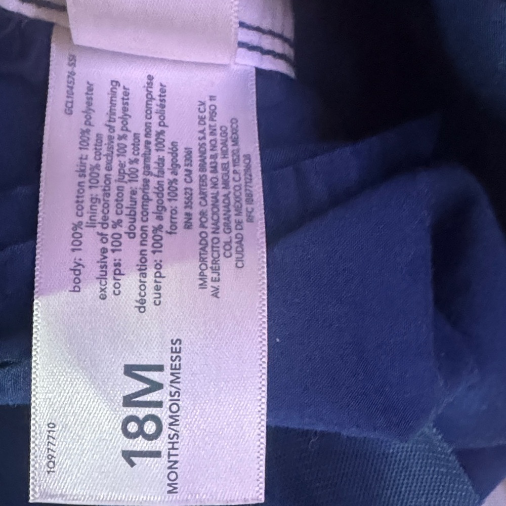 OshKosh B'gosh Baby Tulle and Denim Jumper Dress 18m - Picture 12 of 12